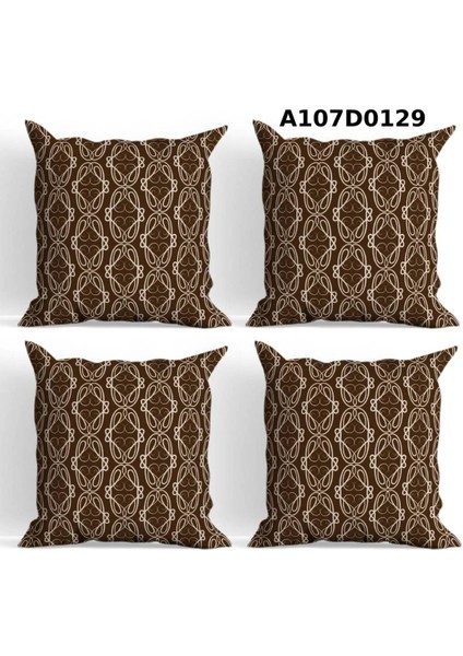 Temalı 4'lı Kırlent Kılıf Seti Çift Tarafı Baskılı