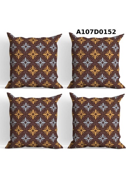 Temalı 4'lı Kırlent Kılıf Seti Çift Tarafı Baskılı