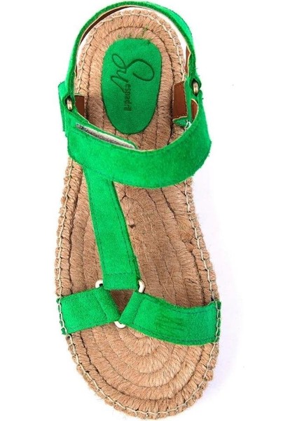 Yula Yeşil Kadın Espadril Sandalet fırsatları