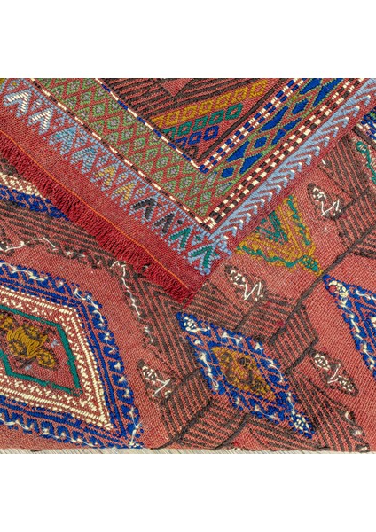 Rinat Etnik Tasarımlı El Dokuma Cicim Kilim 131X159 cm