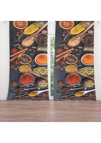 Dijital Baskılı Fon Perde Iki Kanat