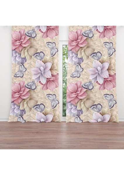 Dijital Baskılı Fon Perde Iki Kanat