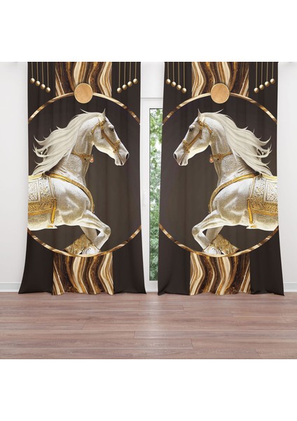 Dijital Baskılı Fon Perde Iki Kanat