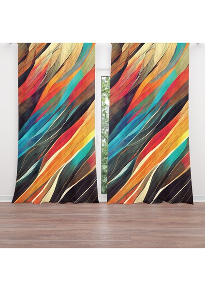 Dijital Baskılı Fon Perde Iki Kanat