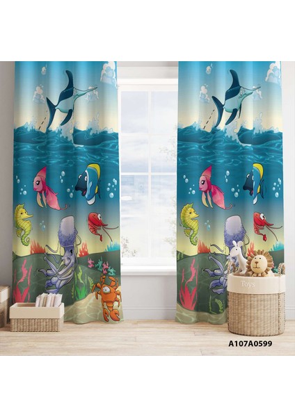 Dijital Baskılı Fon Perde Iki Kanat