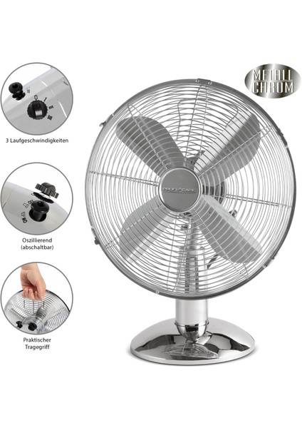 'in Tasarım Metal Fan / Vantilatör Pc-Vl 3062 M