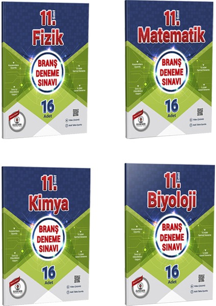 Özde Bir Yayınları 11.sınıf Branş Deneme Seti Matematik Fizik Kimya Biyoloji