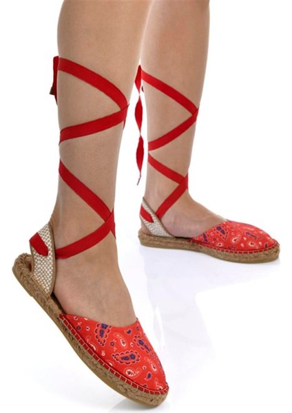 Flora Kırmızı Kadın Espadril Sandalet fiyatları
