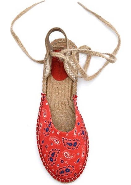 Flora Kırmızı Kadın Espadril Sandalet fırsatları