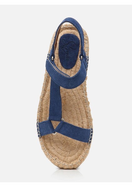 Yula Indigo Mavi Kadın Espadril Sandalet fırsatları