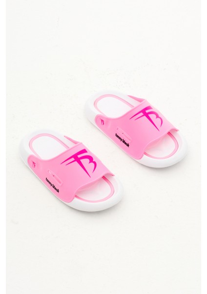Çocuk Unisex Pembe Logolu Poıli Taban Terlik modelleri
