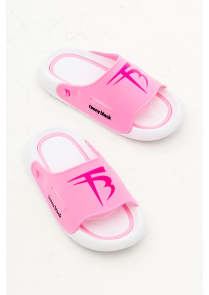 Çocuk Unisex Pembe Logolu Poıli Taban Terlik fırsatları