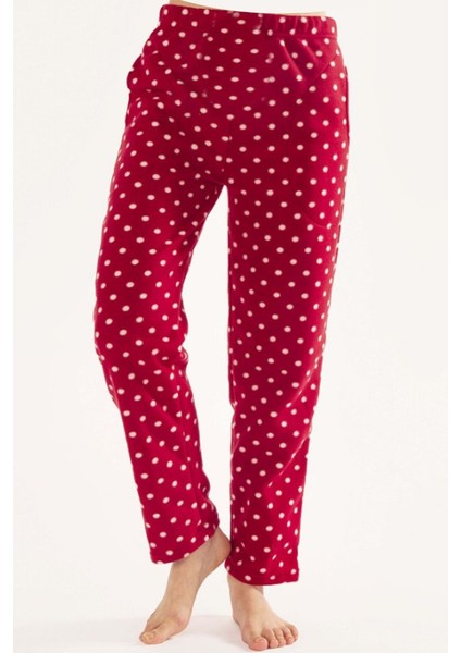 Lüx Polar Cepli Kışlık Kadın Pijama Altı Ra2