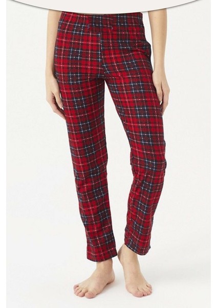Lüx Polar Cepli Kışlık Kadın Pijama Altı Tek Alt Ra1