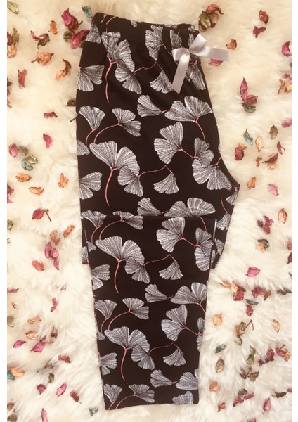 Cepsiz Viskon Yazlık Kadın Pijama Altı V37