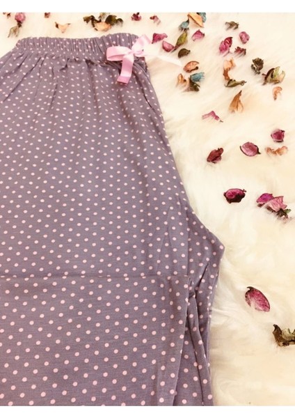 Cepsiz Viskon Yazlık Kadın Pijama Altı