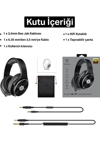 Oneodio Studio Hifi Kablolu Kulaklık