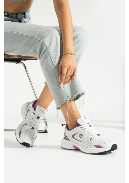Songa Beyaz Mor Kadın 530 Mod Sneaker Spor Ayakkabı 23144 V1