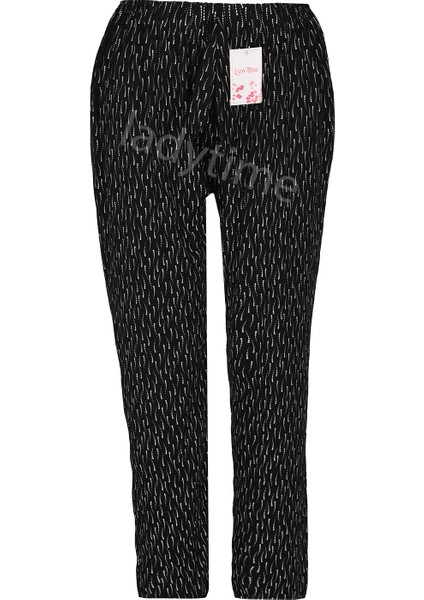 Lüx Battal Beden Cepli Viskon Yazlık Pijama Altı ZE11