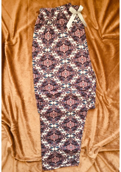 Cepsiz Viskon Yazlık Kadın Pijama Altı V40