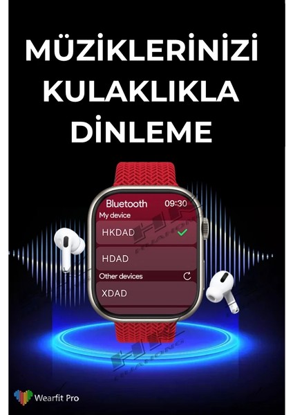 Sanal Ticaretiniz Watch 9 Hk Pro Max Plus Akıllı Saat (Yükseltilmiş Sürüm)