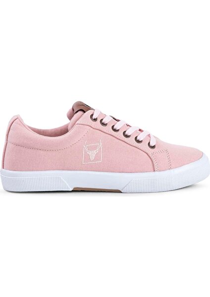 4213 Mayer Pudra Pembe Yazlık Keten Comfort Kadın Sneaker Spor Ayakkabı V2