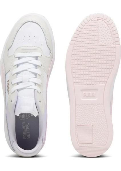 Carina Street Beyaz Pudra Yüksek Taban Kadın Sneaker Spor Ayakkabı 389390-10 V2