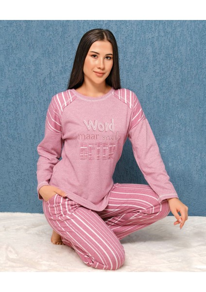 Fransız Kadife Kadın Pijama Takımı 1624-2