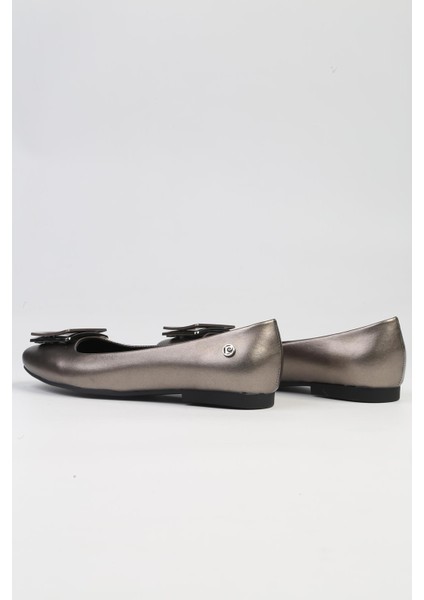 ® | PC-53104- 3592 Platin Cilt-Kadın Babet Günlük Ayakkabı modelleri