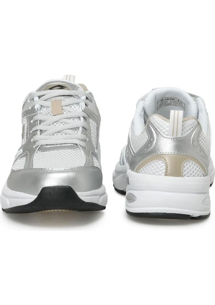 Athens Beyaz Gümüş Kadın Sneaker Spor Ayakkabı V8 indirimleri