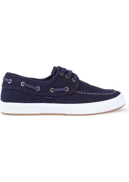 4 Edoras Lacivert Yazlık Keten Comfort Sneaker Spor Ayakkabı V1