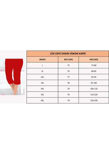 Lüx Cepli Viskon Kadın Kapri & Bermuda K13 modelleri