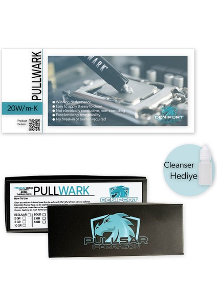 Pullsar® Pullwark Bold 20w/m-K Termal/Thermal Macun | Yüksek Performanslı ve İletken Macun