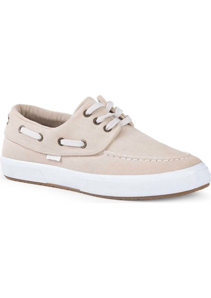 4 Edoras Bej Yazlık Keten Comfort Sneaker Spor Ayakkabı V1