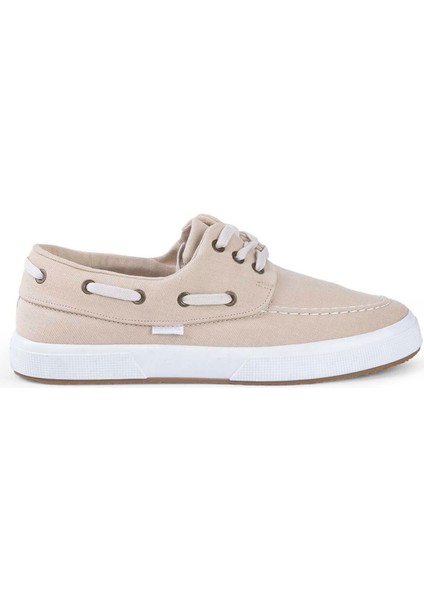 4 Edoras Bej Yazlık Keten Comfort Sneaker Spor Ayakkabı V1