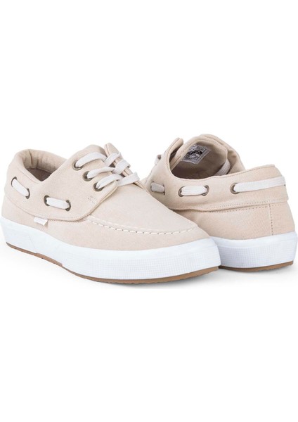 4 Edoras Bej Yazlık Keten Comfort Sneaker Spor Ayakkabı V1