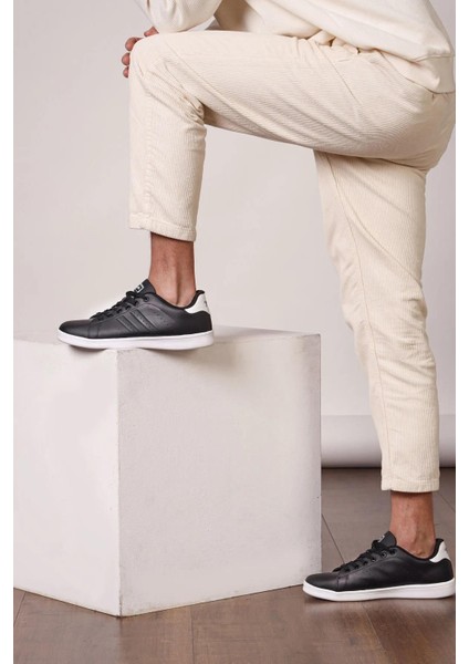 15306-15307 Siyah Beyaz Unisex Spor Ayakkabı V3