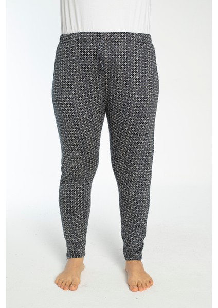 Büyük Beden Cepli Viskon Yazlık Kadın Pijama Altı Tek Alt Y16