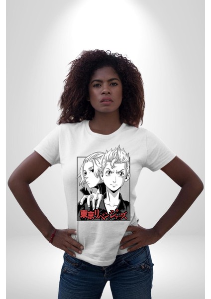 Tokyo Intikamcıları Anime Tokyo Revengers Kadın Erkek Unisex Beyaz Organik Baskılı T-Shirt Penye Yüksek Kalite
