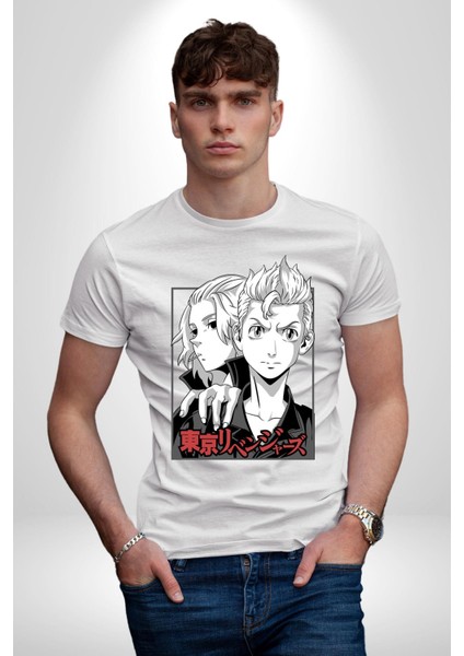 Tokyo Intikamcıları Anime Tokyo Revengers Kadın Erkek Unisex Beyaz Organik Baskılı T-Shirt Penye Yüksek Kalite fiyatları
