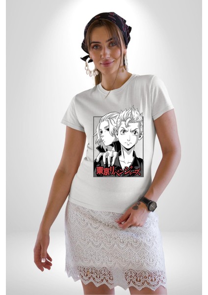 Tokyo Intikamcıları Anime Tokyo Revengers Kadın Erkek Unisex Beyaz Organik Baskılı T-Shirt Penye Yüksek Kalite indirimleri