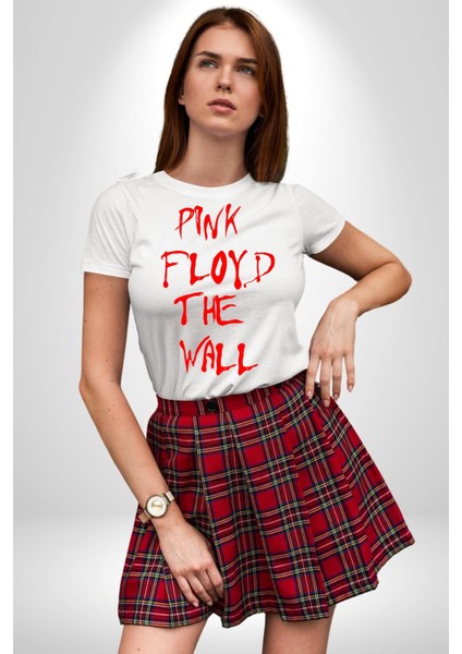 Pink Floyd The Wall Kadın Erkek Unisex Beyaz Organik Baskılı T-Shirt Penye Yüksek Kalite fırsatları