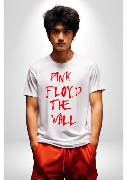 Pink Floyd The Wall Kadın Erkek Unisex Beyaz Organik Baskılı T-Shirt Penye Yüksek Kalite indirimleri