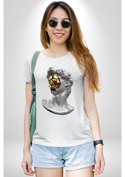 Modern Sanat Apollo Kadın Erkek Unisex Beyaz Organik Baskılı T-Shirt Penye Yüksek Kalite fiyatları