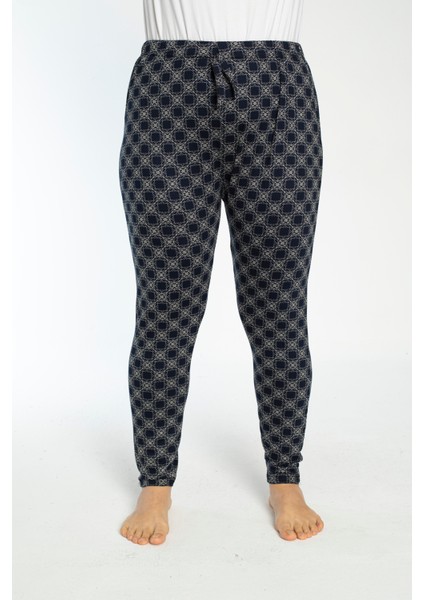 Büyük Beden Cepli Viskon Yazlık Kadın Pijama Altı Tek Alt Y12