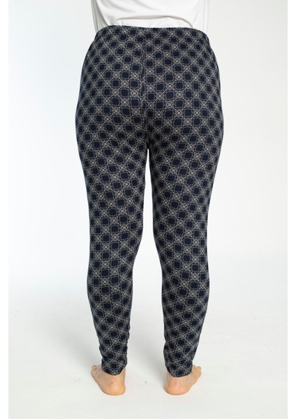 Büyük Beden Cepli Viskon Yazlık Kadın Pijama Altı Tek Alt Y12