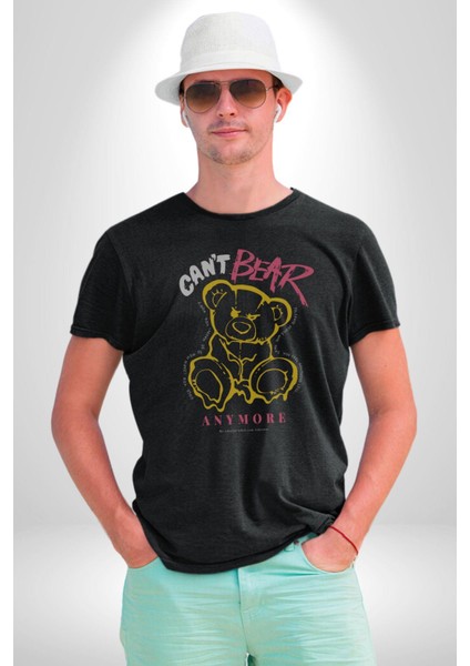 Artık Katlan Kadın Erkek Unisex Siyah Organik Baskılı T-Shirt Penye Yüksek Kalite