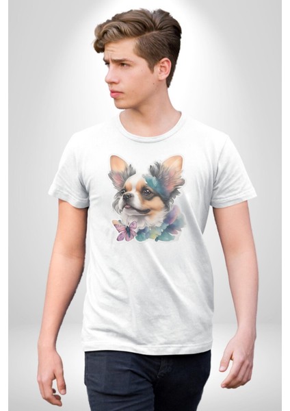 Chihuahua Köpek Kadın Erkek Unisex Beyaz Organik Baskılı T-Shirt Penye Yüksek Kalite fiyatları