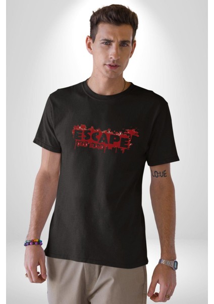 Escape Dead Island Ölüm Adası Kadın Erkek Unisex Siyah Organik Baskılı T-Shirt Penye Yüksek Kalite