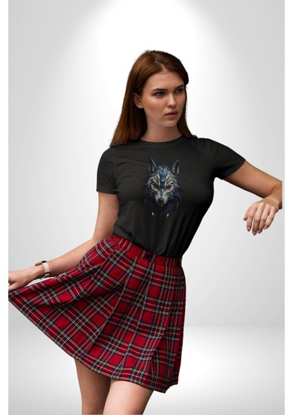 Mavi Kurt Robot Kadın Erkek Unisex Siyah Organik Baskılı T-Shirt Penye Yüksek Kalite fiyatları